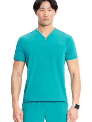IN702A Top masculino con cierre Teal Blue