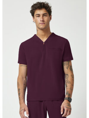 IN702A Top masculino con cierre Wine
